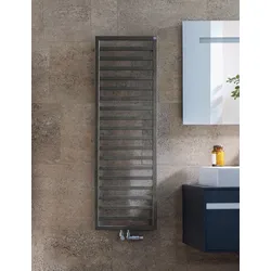 Zehnder Design-Heizkörper Quaro Mixbetrieb, 1433x30x450 mm, Anthracite, spritzwassergeschützt IP44