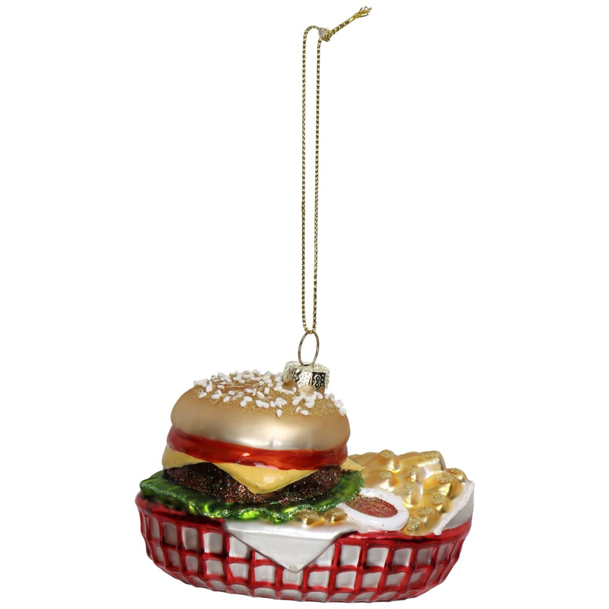 Kersten Kerstboomornament Hamburger & Fries