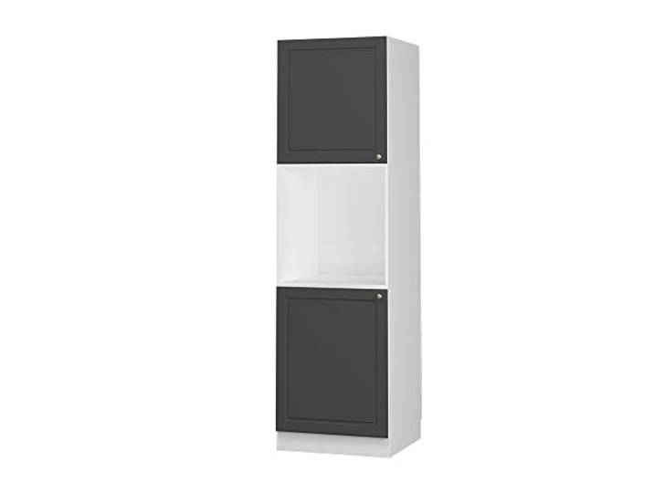 Vicco Herdumbauschrank Fame-Line, Anthrazit-Gold Landhaus, 60 cm MDF-Front · Soft-Close · Höhenverst. Füße · Metallgriffe · Einfache Integration