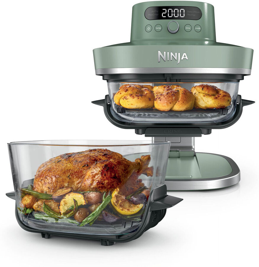 Ninja CRISPi PRO 5-in-1 Glass Air Fryer AS090UK Green 5.7L