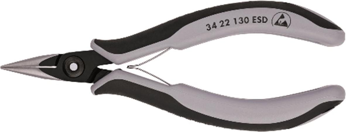 Knipex Elektronische zangplaat model 34 22 130 plat en rond ESD-beschermd