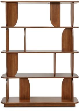 Poly and Bark "Poly & Bark Padua 62"" Sculptural 4-Tier Wood Bookshelf"