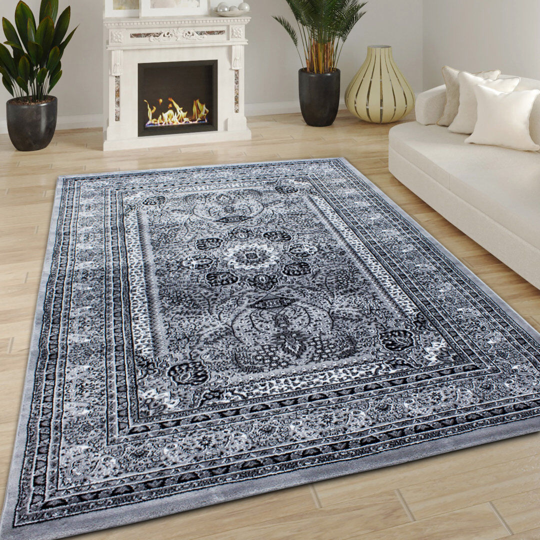 Latitude Vive Kellen Machine Woven Grey Indoor Rug Grey Rectangle 200cm x 290cm