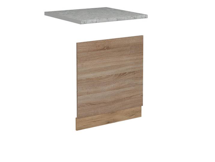 Vicco Frontblende R-Line Sonoma 60 cm, AP Marmor, Sonoma Eiche, Eichefarben, Rechteckig, 60x57.2x60 cm, Küchen, Küchenmöbel, Küchenschränke, Küchenunterschränke