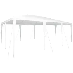 vidaXL Party-Zelt Weiß 600 x 400 x 266 cm Polyethylen und Stahl