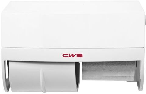 CWS Paradise Toilettenpapierspender 4604000 2 Rollen, Kunststoff, mit Schloss, vormontiert mit Panel, weiß