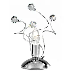 Kristall-Tischleuchte Trilly Chromfarben max. 6 Watt