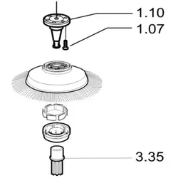 Haaga 456904/469980 Set mechanischer Antrieb das Set ersetzt die Einzelbestandteile, beidseitig