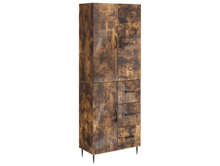 Makastle Highboard Geräucherte Eiche Holzwerkstoff 69x34,5x180 cm