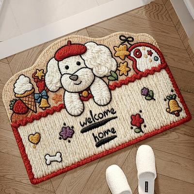 Cartoon-Badezimmerteppich, weiche Strickoptik, saugfähige Fußmatte, rutschfestes Design, vielseitig einsetzbar für Dusche, Schlafzimmer, Eingangsbereich und Zuhause.