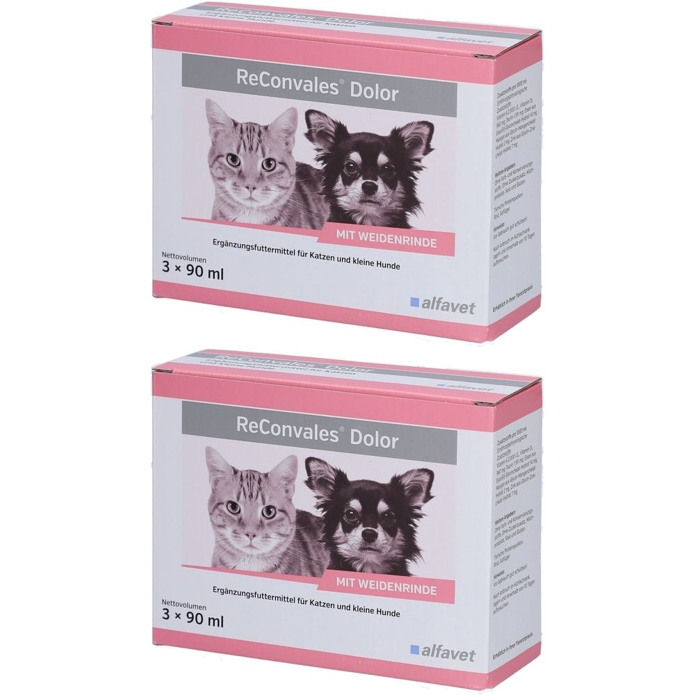 Reconvales Dolor Erg.Futterm.flü.f..kl.Hund/Katze 2x 2x3x90 ml Flaschen
