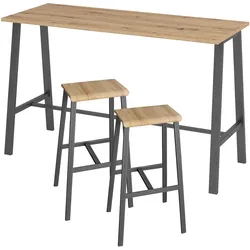 Bümö, Schreibtisch, Meetingpoint Industrial-Look (175 x 68 x 104.20 cm)