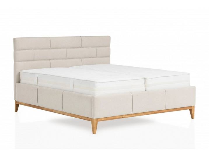 Kastenbett JUPITER 180x200cm stoff beige