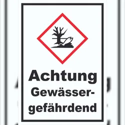 HB-Druck Schild Gewässergefährdend Verunreinigung von Wasser hochkant A1 (594x841mm)