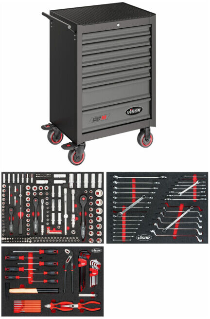 VIGOR Servante d'atelier séries M avec assortiment V2379N 164 x 164 (V2379N)