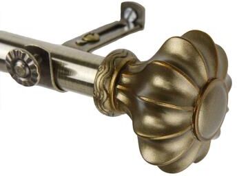 InStyleDesign Amor Adjustable Antique Brass Curtain Rod Set