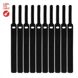 EFB LTC-1110 LTC BASIC STRAPS, Klettkabelbinder 10 Stück Set schwarz LTC1110