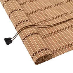 vidaXL Rollo mit Vorhängen Natur 150 x 220 cm Bambus