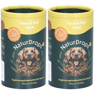Naturdrops Haut & Fell Care Erg.Futterm.f.Hunde x2 2x250 g