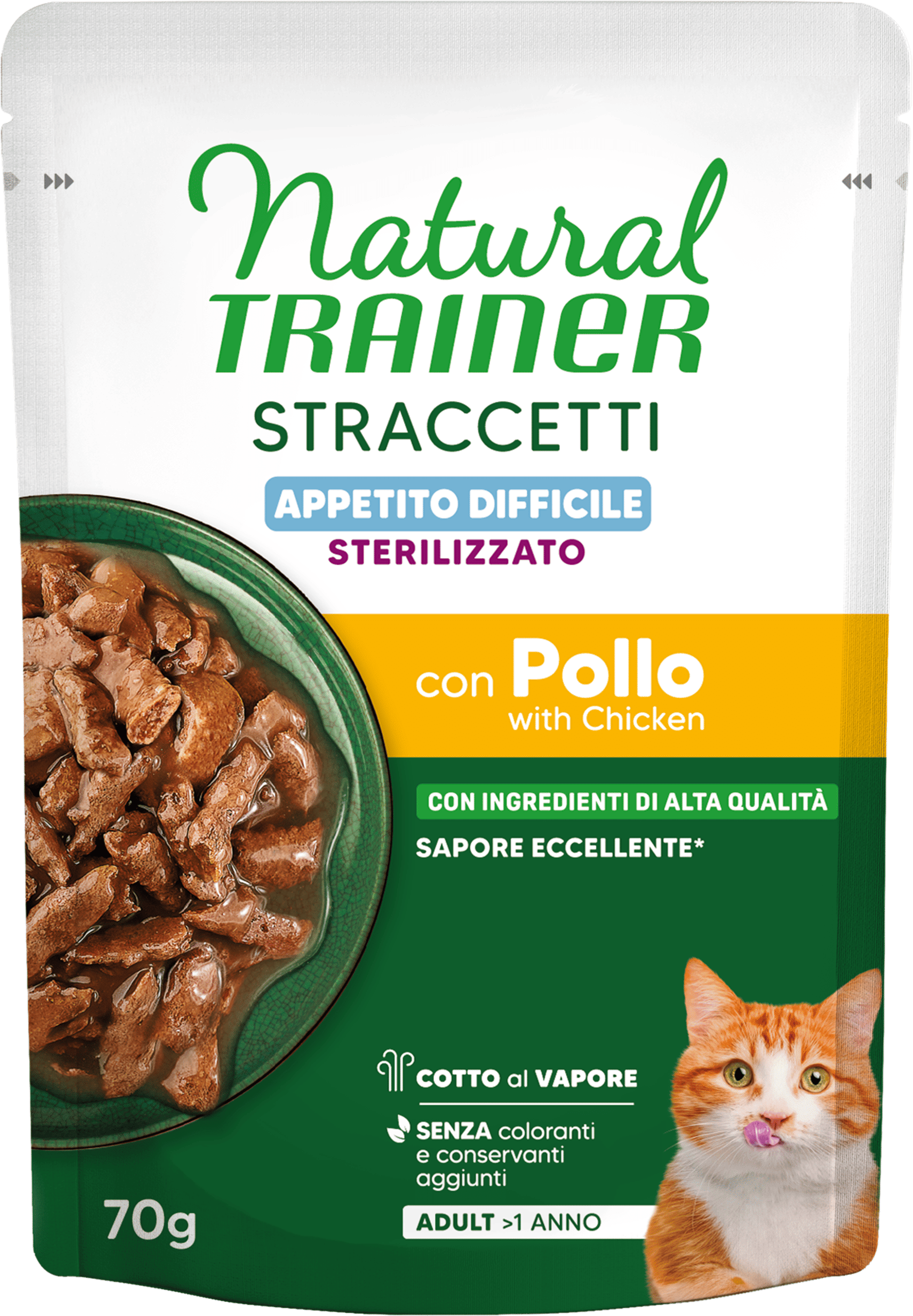 Natural Trainer Straccetti Appetito Difficile Busta Pollo Multipack 28x70G POLLO