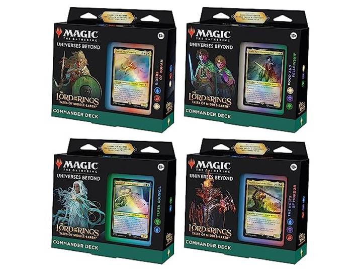 Magic The Gathering The Lord of The Rings: Tales of Middle-Earth Commander Deck Bundle – Includes All 4 Decks