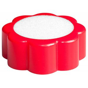 Office-Products Fingeranfeuchter Flower, Ø 5cm, mit weißem Gummi-Schwamm