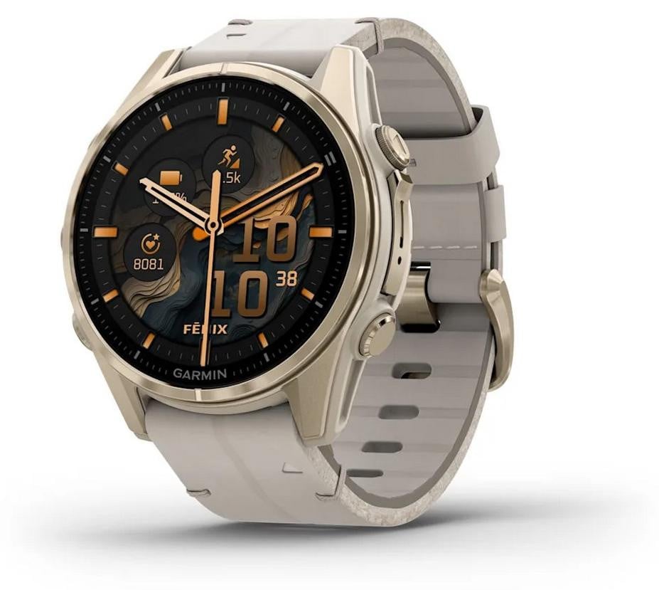 Garmin Fenix 8 AMOLED Touchscreen GPS Smartwatch Gold 43 mm