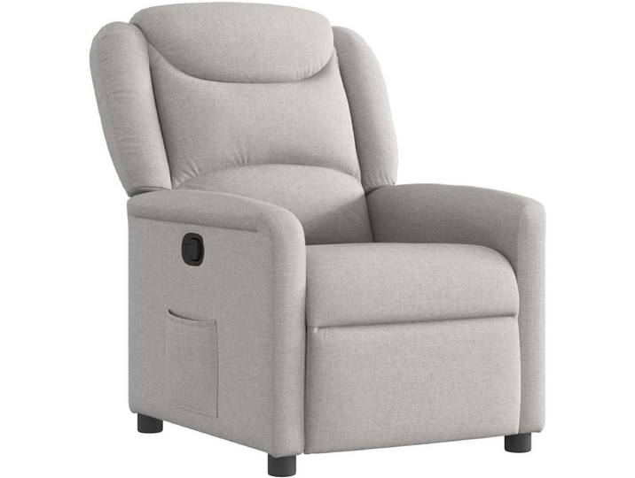 vidaXL - Fauteuil - verstelbaar - stof - wolk - grijs