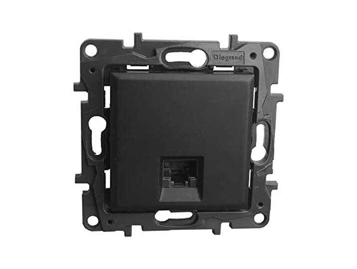 Computerstopcontact RJ45 CAT5e UTP zwart Niloe Step inbouwstopcontact
