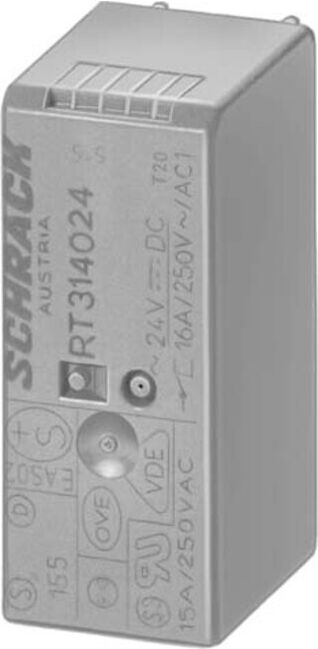 Siemens Indus.Sector Relais à fiche 24VDC 2W 15mm LZX:RT424024 (LZX:RT424024)