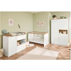Pinolino, Komplett-Babyzimmer, Linje (Babybett, Kinderkleiderschrank, Wickelkommode)