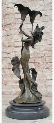 Bronzhaus Art Deco Sculpture Goddess Of Beauty Woman Bronze Statue Figurine Hot Cast Sale