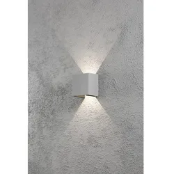 Konstsmide HighPower LED Außen-Wandleuchte CREMONA, 3W 3000K 460lm, Grau, Aluminium / Acrylglas klar, Lichtaustritt verstellbar KON-7959-310