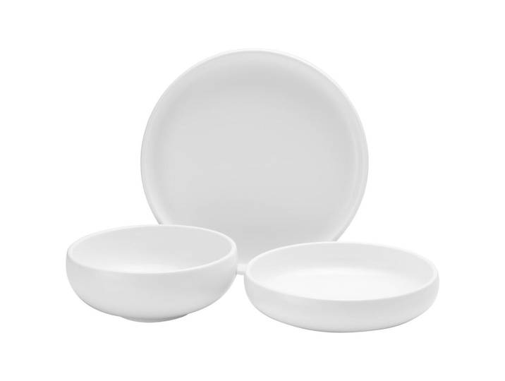 Novel Tafelservice, Weiß, Keramik, 12-teilig, Uni, Lfgb, Geschirr, Geschirrsets, Tafelservice