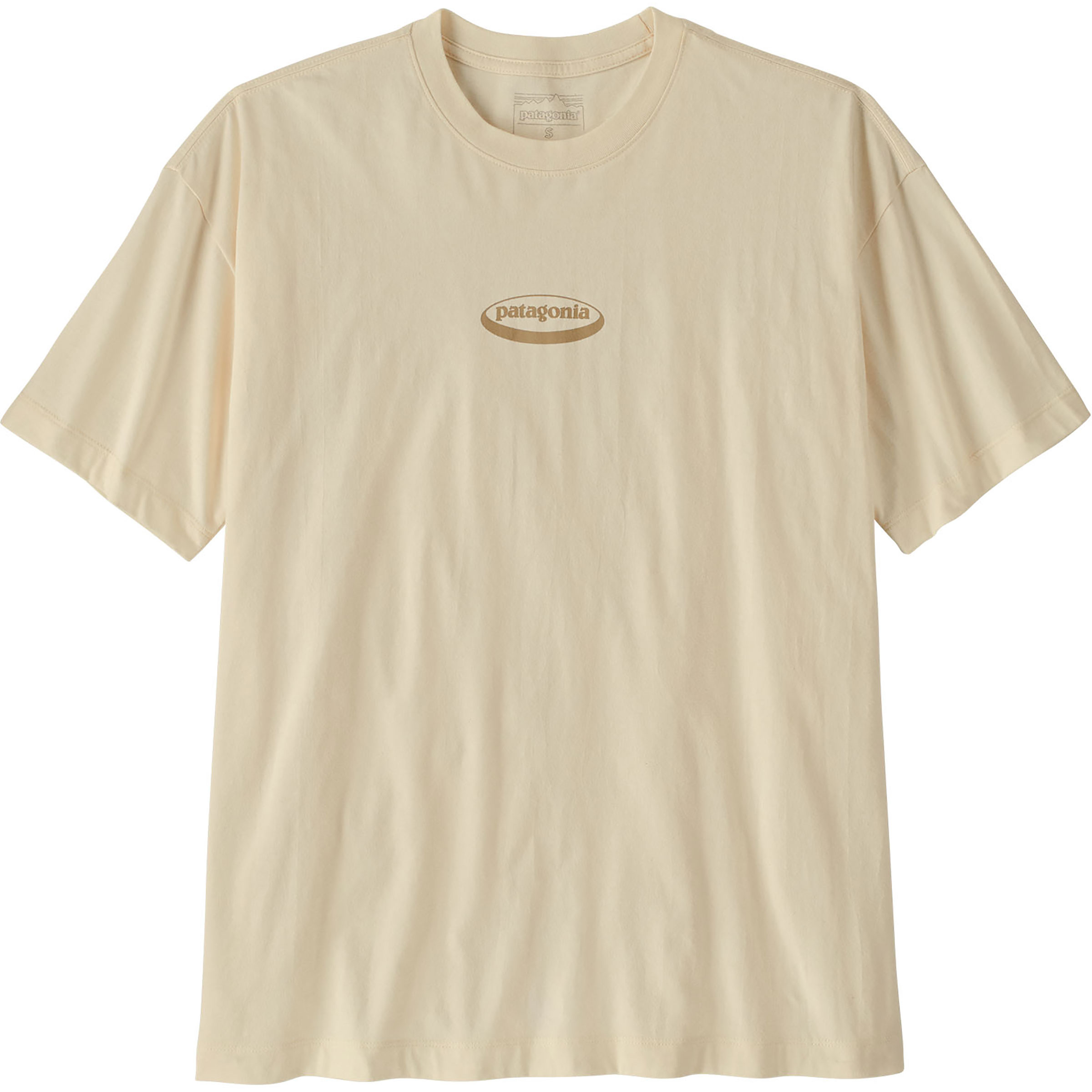 Patagonia 95 Oval Logo Oversized Damen T-Shirts beige Größe S Lifestyle Hautfreundlich
