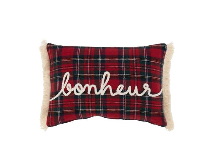 Coussin rectangulaire en textile multicouleur 30x45x3.5 cm
