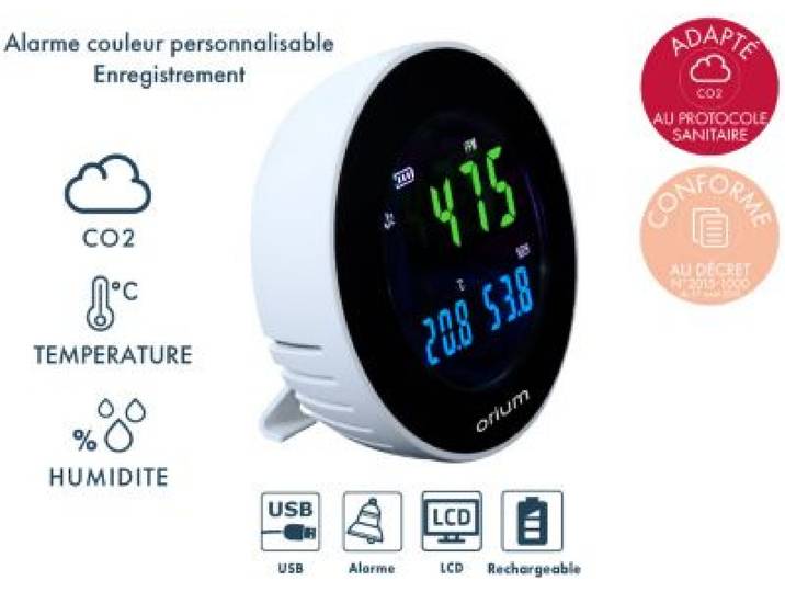 Orium - Capteur Mesureur De Co2 Quaelis 16