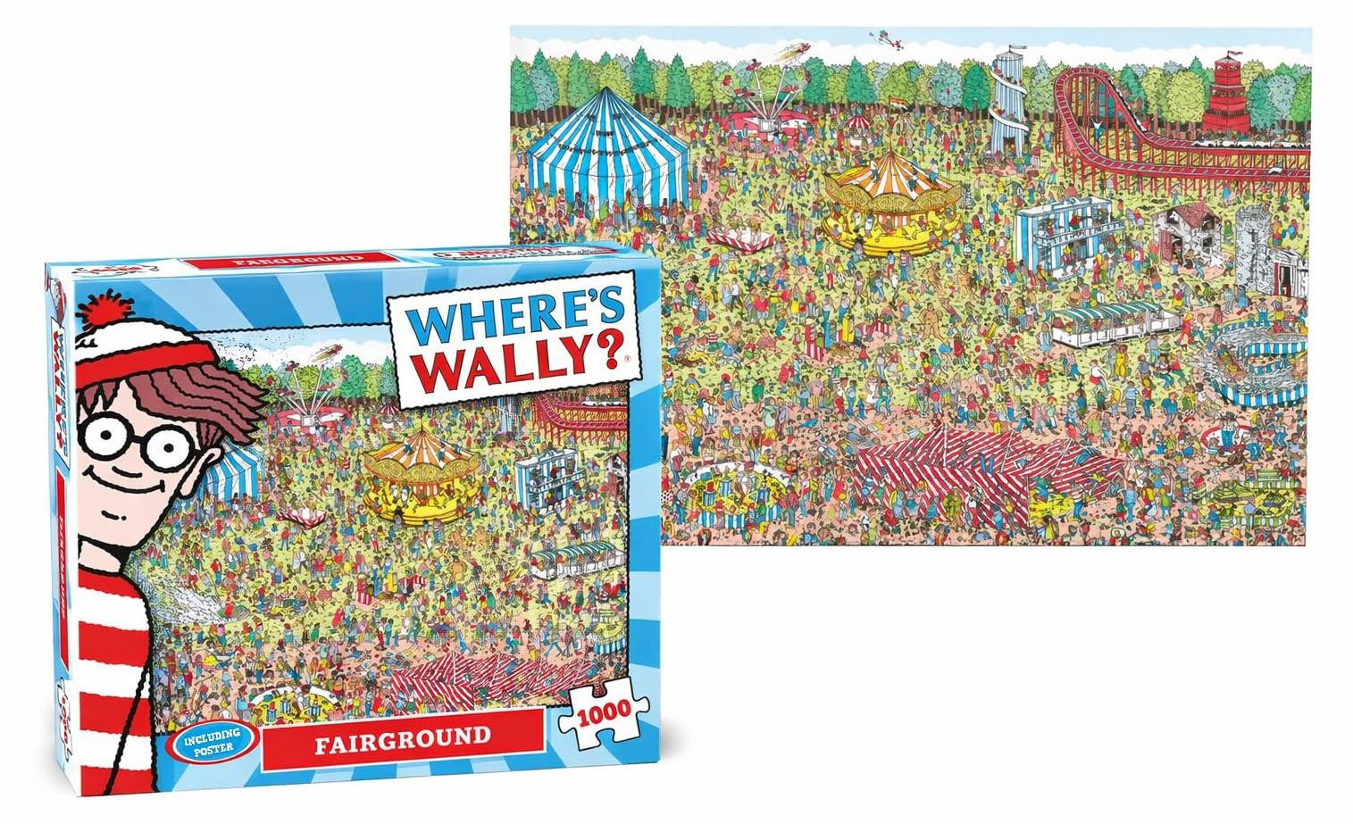 Waar is Wally? Kermis Puzzel van 1000 stukjes inclusief poster door Plenty Gifts
