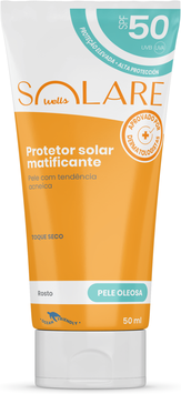 Solare Wells Protetor Solar Matificante SPF50 50 ml