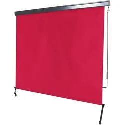 Mendler Vertikalmarkise HWC-F42, Senkrechtmarkise Sichtschutz Außenrollo Rollo, UV-Schutz 50 Stoff ~ 250x180cm, bordeaux-rot