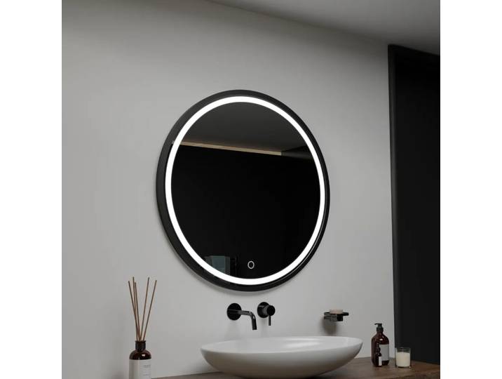Miroir Led Salle De Bain Rond 60cm Nerina Basic Touch