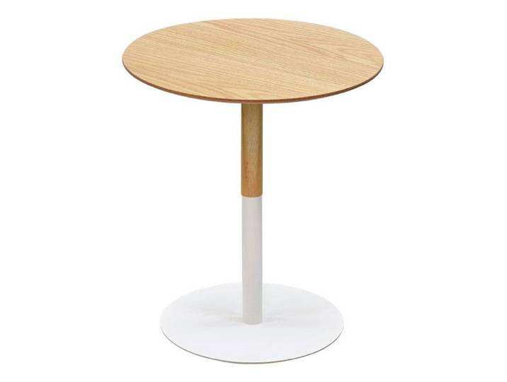 Table d'Appoint Design  Rhoda  40cm Naturel & Blanc