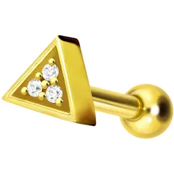 Titan Ohrpiercing DREIECK + EINGEFASSTE KRISTALLE