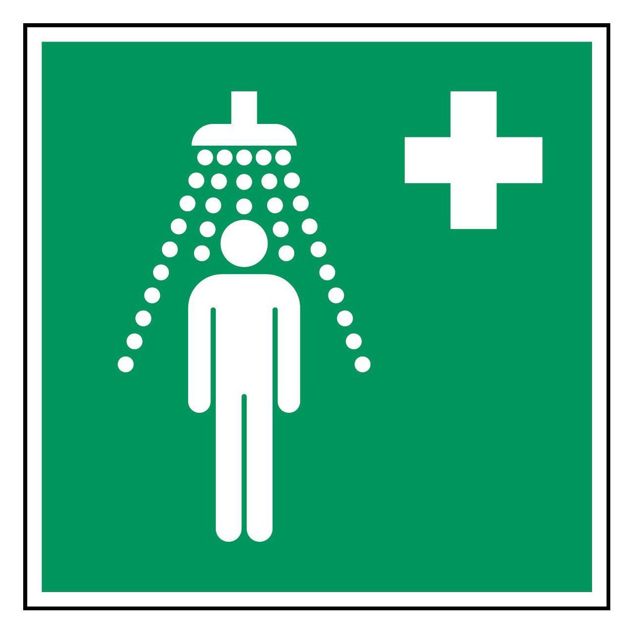 Brady ISO-Sicherheitsschild - Notdusche (PIC E012-200X200-AL-CRD/1)