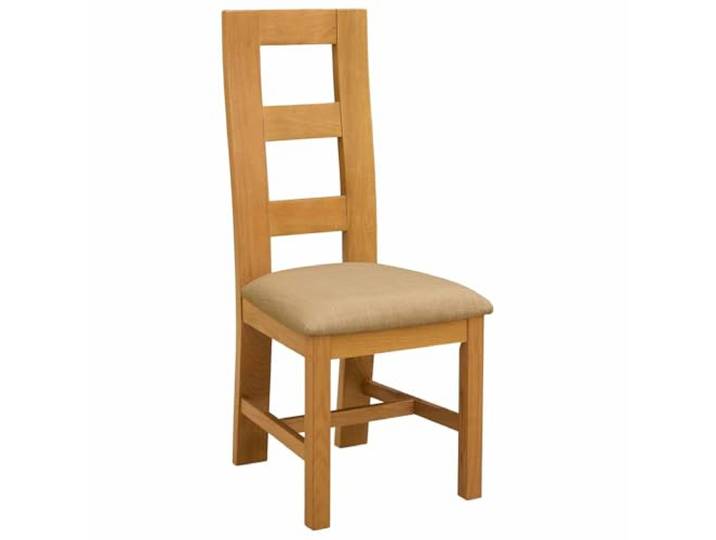 HKLGBVCR Esszimmerstuhl, 2 Stück, Eiche massiv, Beige Maximales Gewicht 110 kg pro Sitz, leichter Schaumstoff, natürliche Eichenoberfläche, Küche und Esszimmer, Schraubmontage