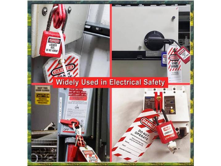 ABGZ 35 pièces Lotokit, Kit électrique de verrouillage Portable pour dispositifs de verrouillage industriels, Kit de cadenas professionnel