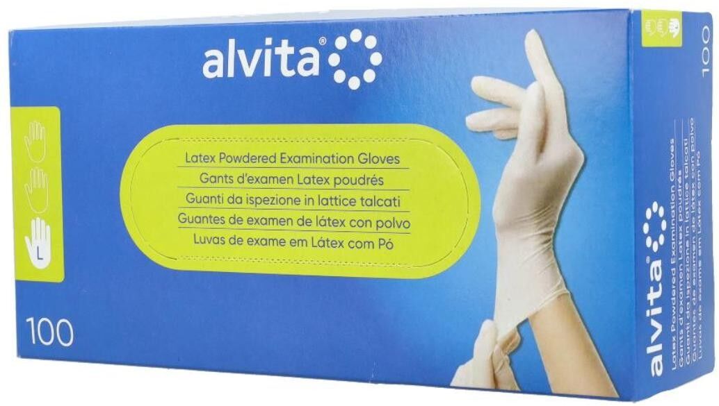 ALVITA GUANTI LATTICE L 100PZ