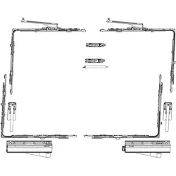Maco, Drehkippbeschlag, SKB-Z Grundkarton, Schema A, 160 kg, Versatz 13 mm, links, silber (455506)