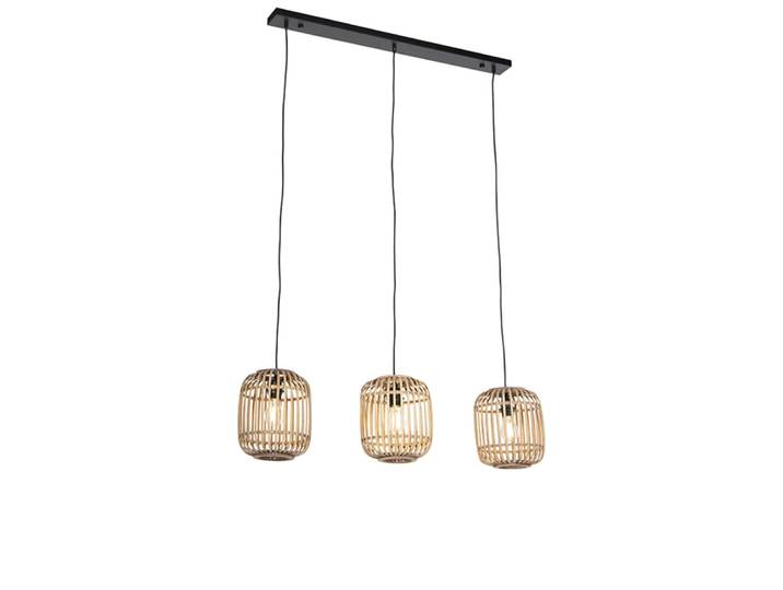 Suspension en rotin beige