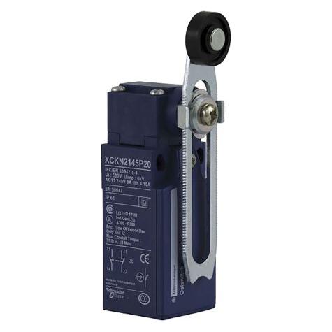 TE Sensors Limit Switch 1NO1NC ISO20 Roller Lever (XCKN2145P20)